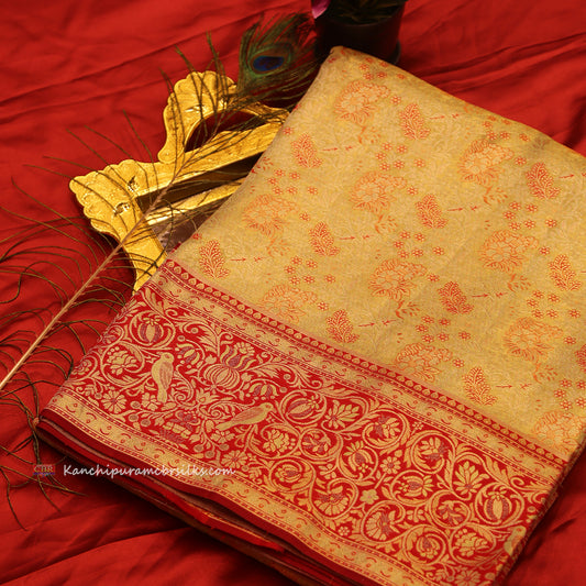 KANCHI PISTA GREEN SAREE