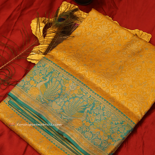 KANCHI MELON YELLOW GOLD SAREE