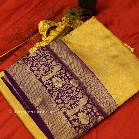 KANCHI PISTA GOLD SAREE