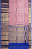 Purple Kanchipuram Silk Saree with Kili, Yanai, and Mayil Motifs