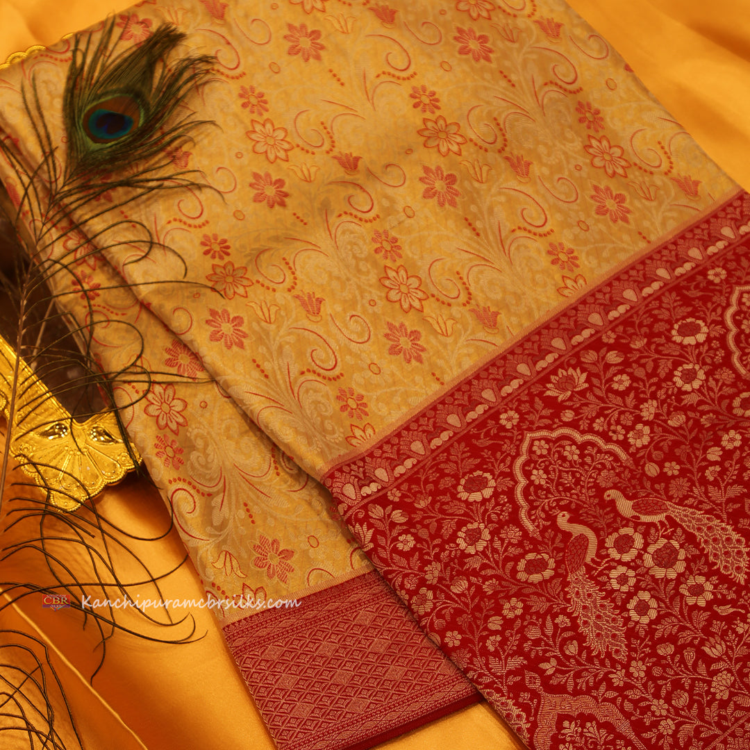 KANCHI LIGHT GOLD SAREE