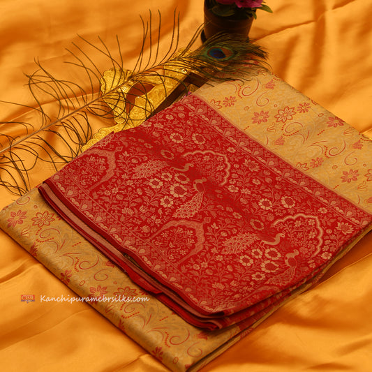KANCHI LIGHT GOLD SAREE