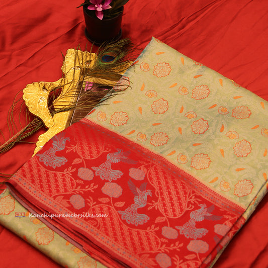 KANCHI AQUA GREEN SAREE