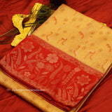 KANCHI PEACH GOLD SAREE