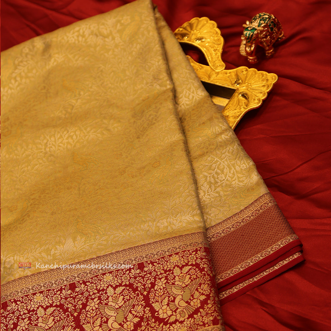KANCHI LIME GREEN GOLD SAREE