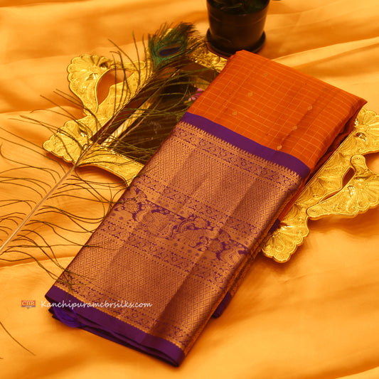 KANCHI RAST ORANGE SAREE