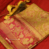 KANCHI LIGTH PISTA GREEN SAREE
