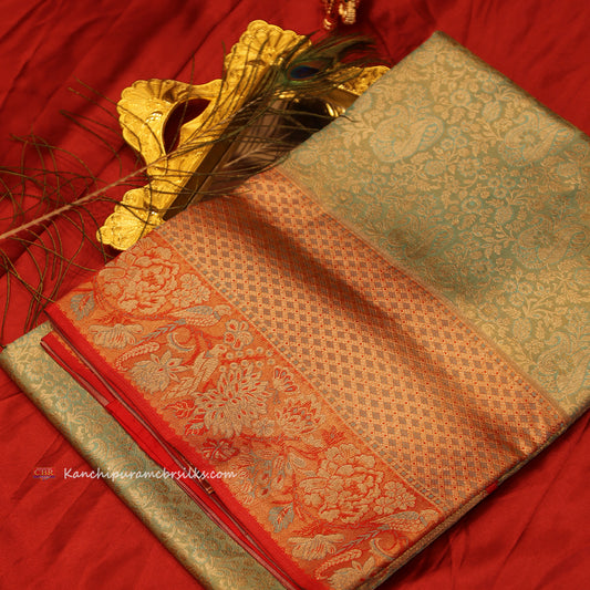 KANCHI AQUA BLUE SAREE