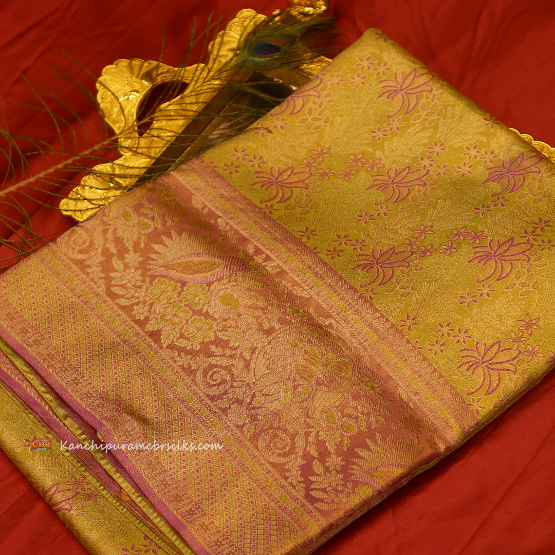 KANCHI GRASS GREEN SAREE