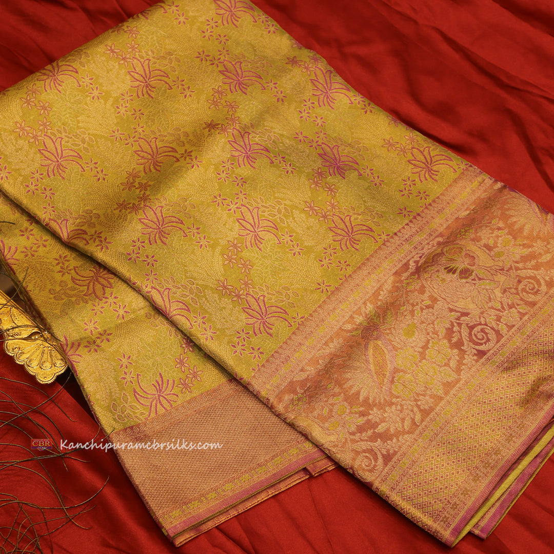 KANCHI GRASS GREEN SAREE