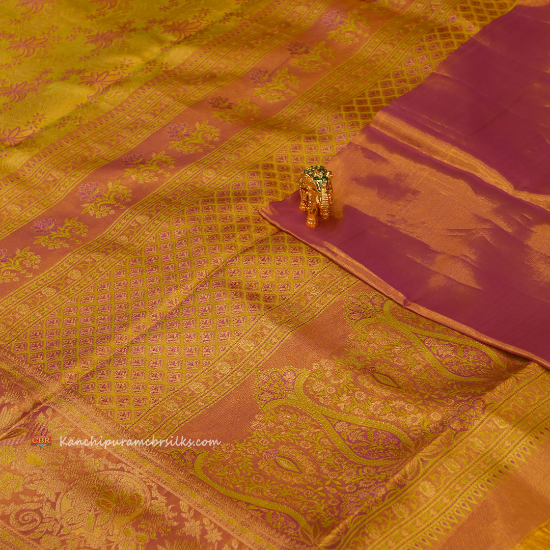 KANCHI GRASS GREEN SAREE