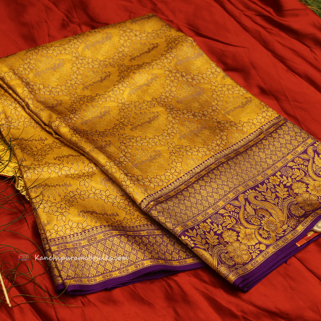 KANCHI YELLOW GOLD SAREE