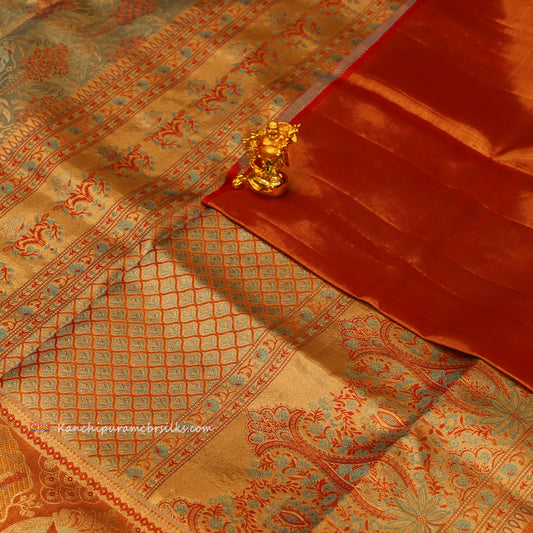KANCHI PESTAL GREEN SAREE