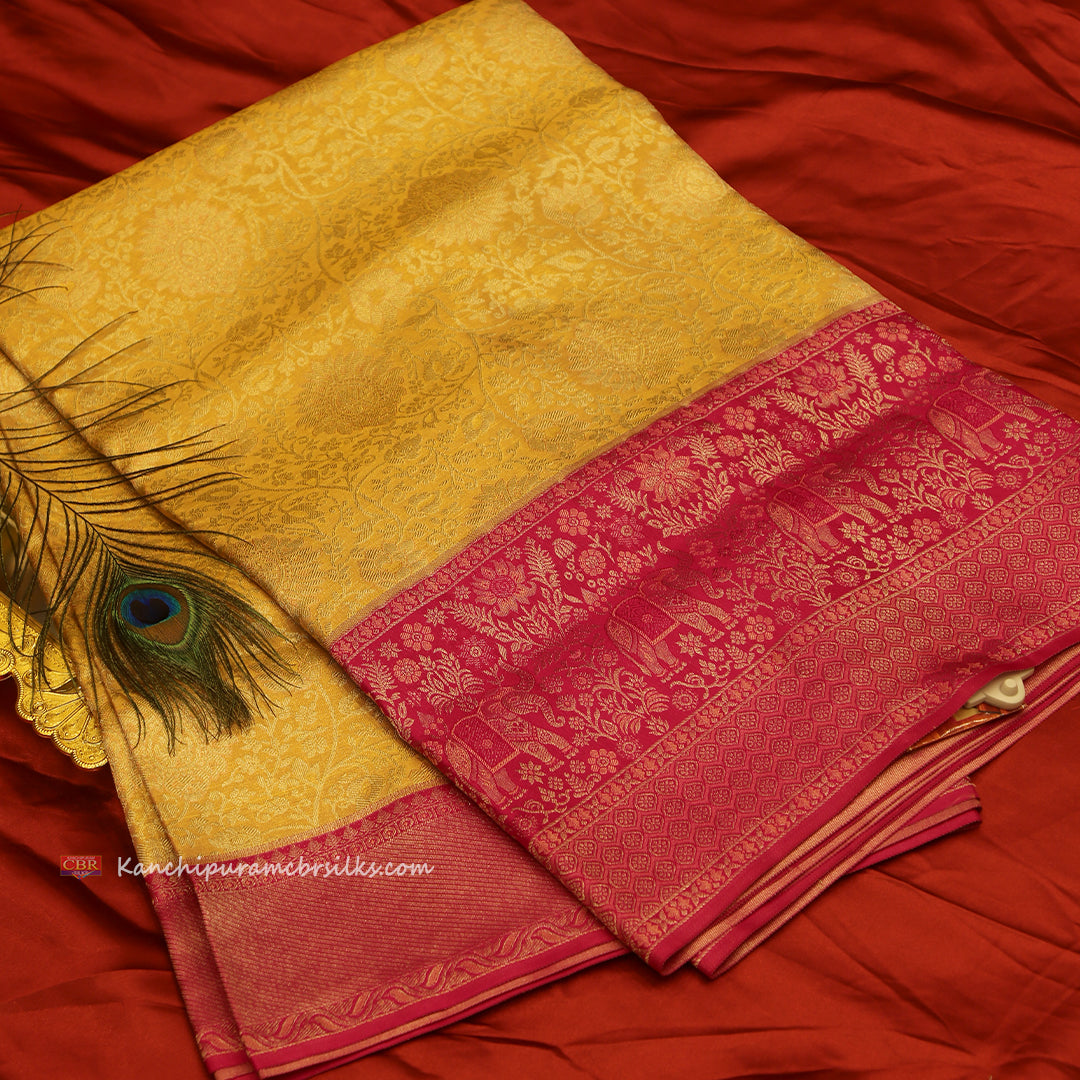 KANCHI GOLD PINK SAREE