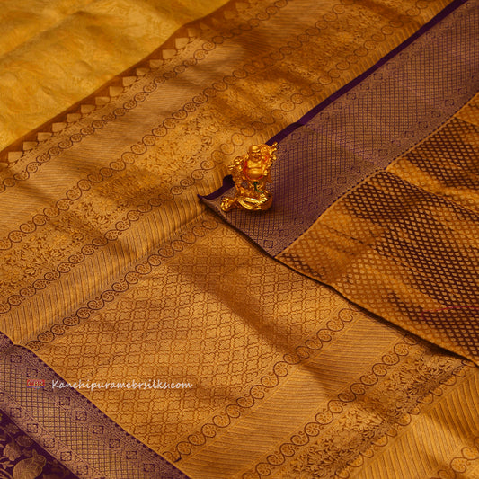KANCHI PISTA GOLD SAREE