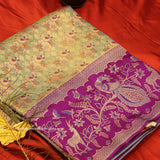 KANCHI TURQUOISE BLUE SAREE