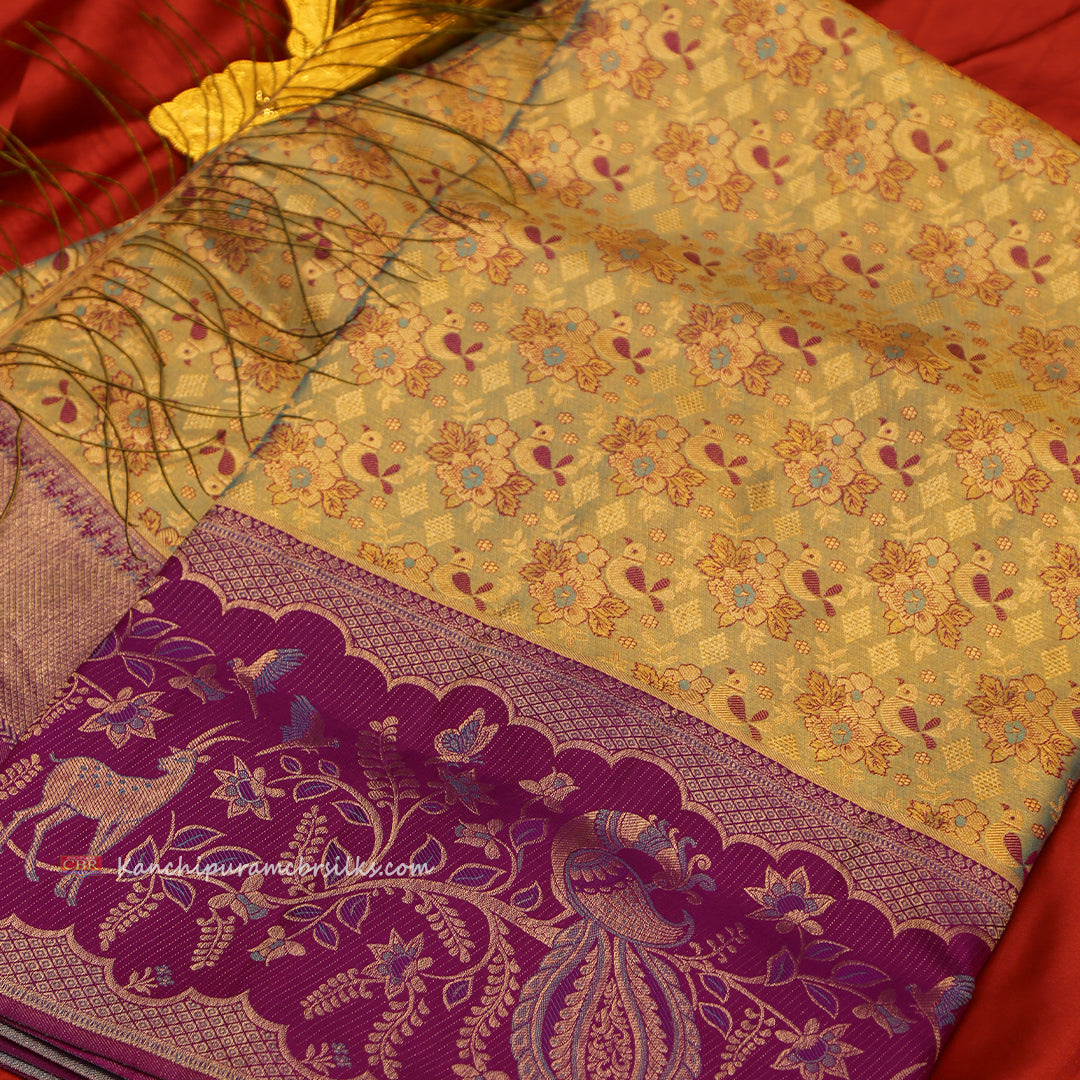 KANCHI TURQUOISE BLUE SAREE