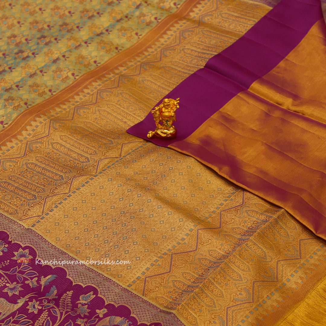 KANCHI TURQUOISE BLUE SAREE