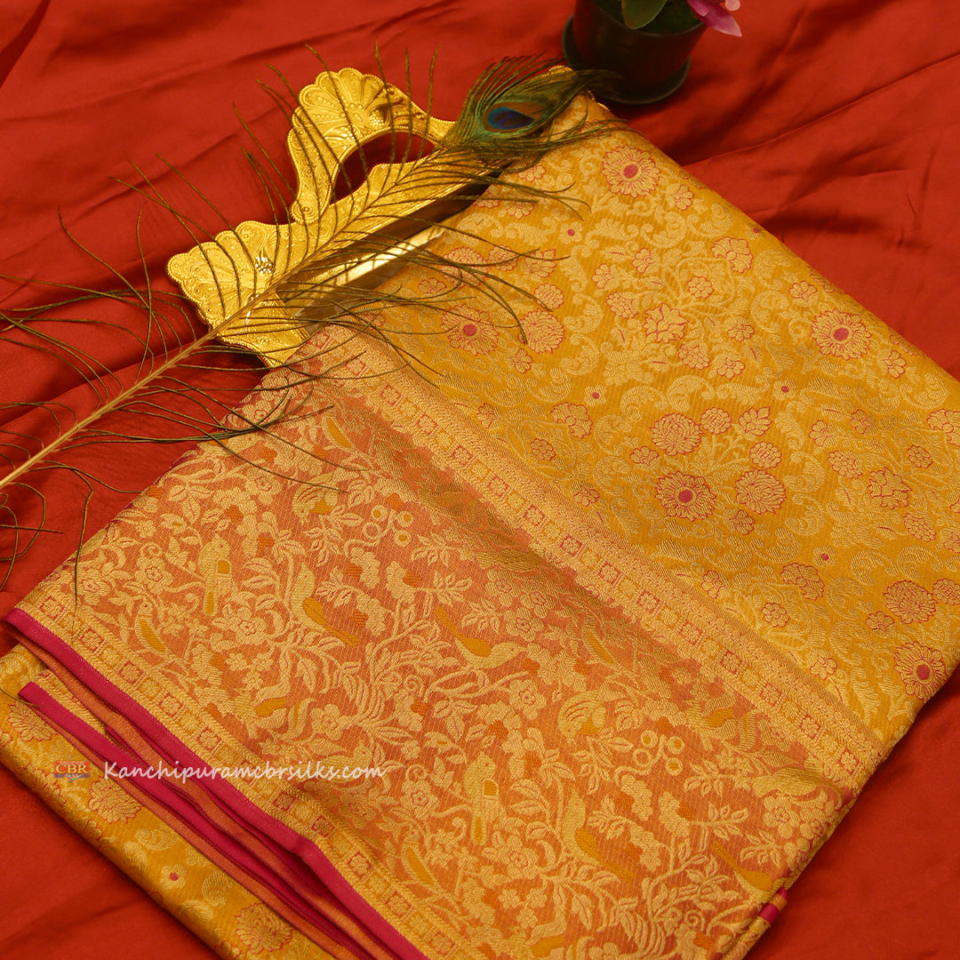 KANCHI GOLD PINK SAREE