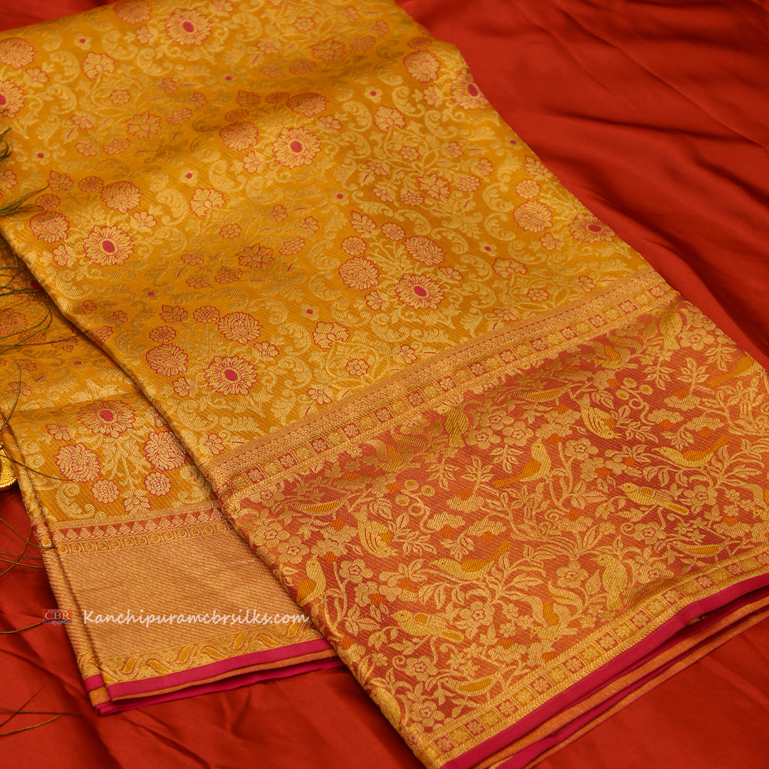 KANCHI GOLD PINK SAREE