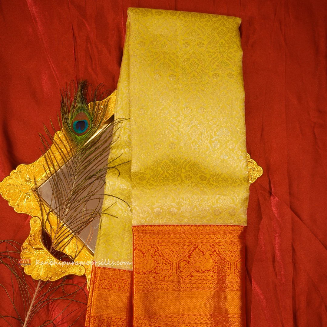KANCHI LIGHT LEMO YELLOW SAREE