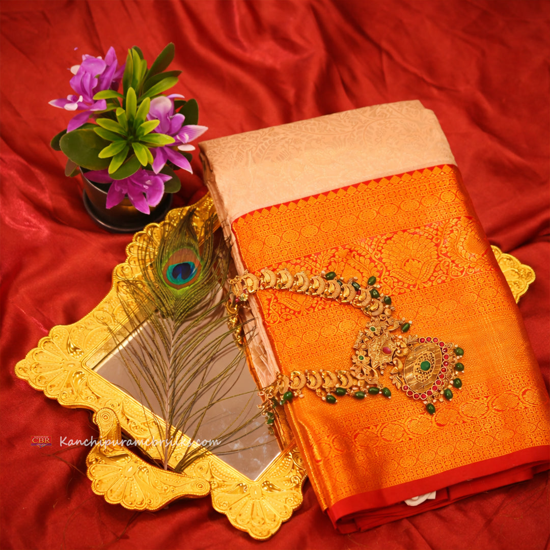 KANCHI LIGHT PEACH COLOUR SAREE