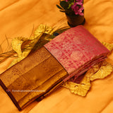 KANCHI BABY PINK SILVER JARI SAREE