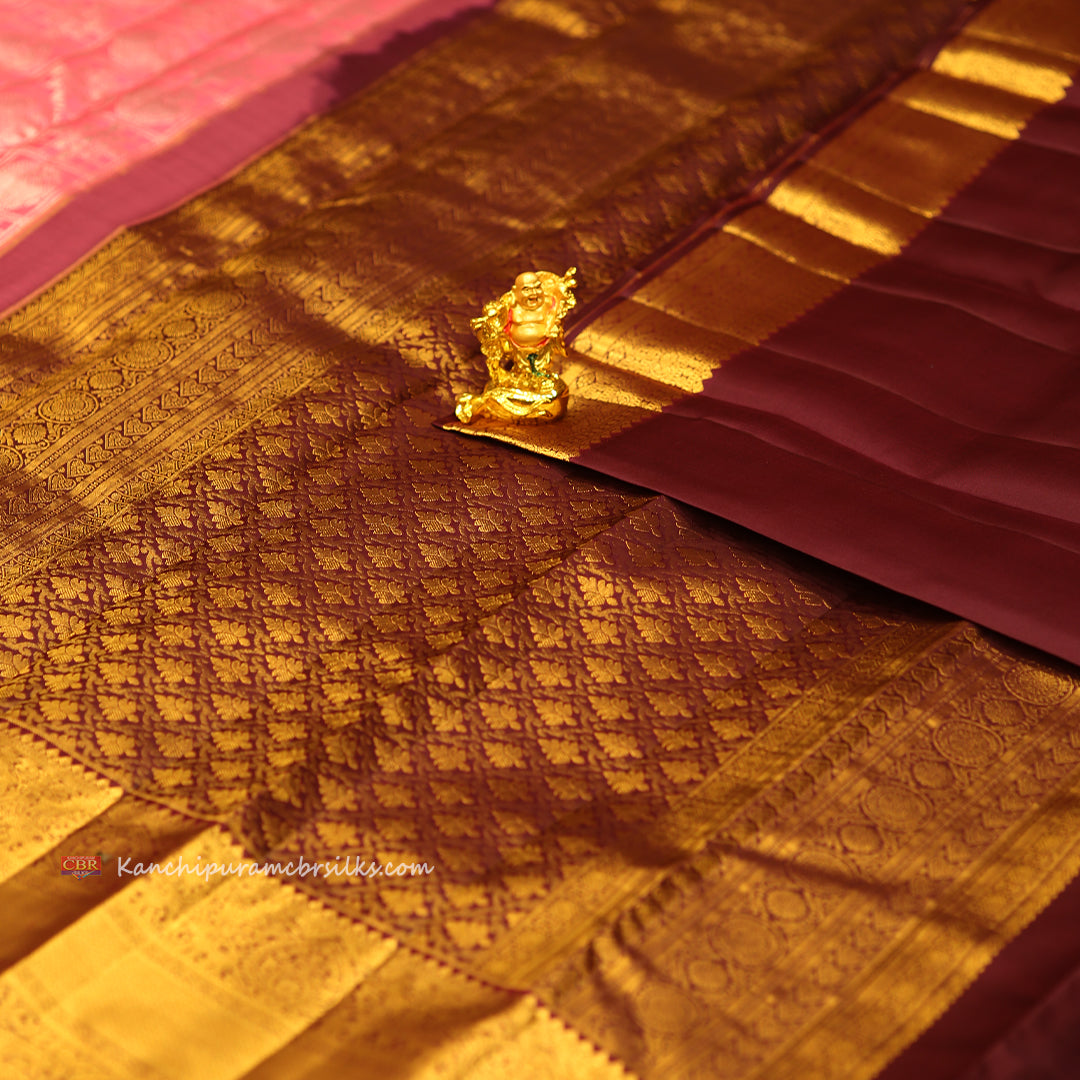 KANCHI BABY PINK SILVER JARI SAREE
