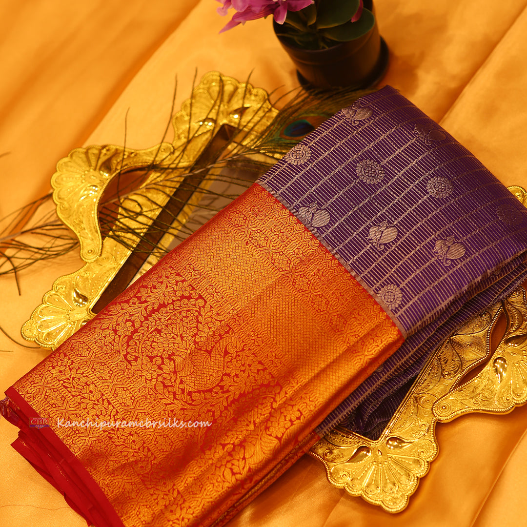 KANCHI PURPLE SAREEE