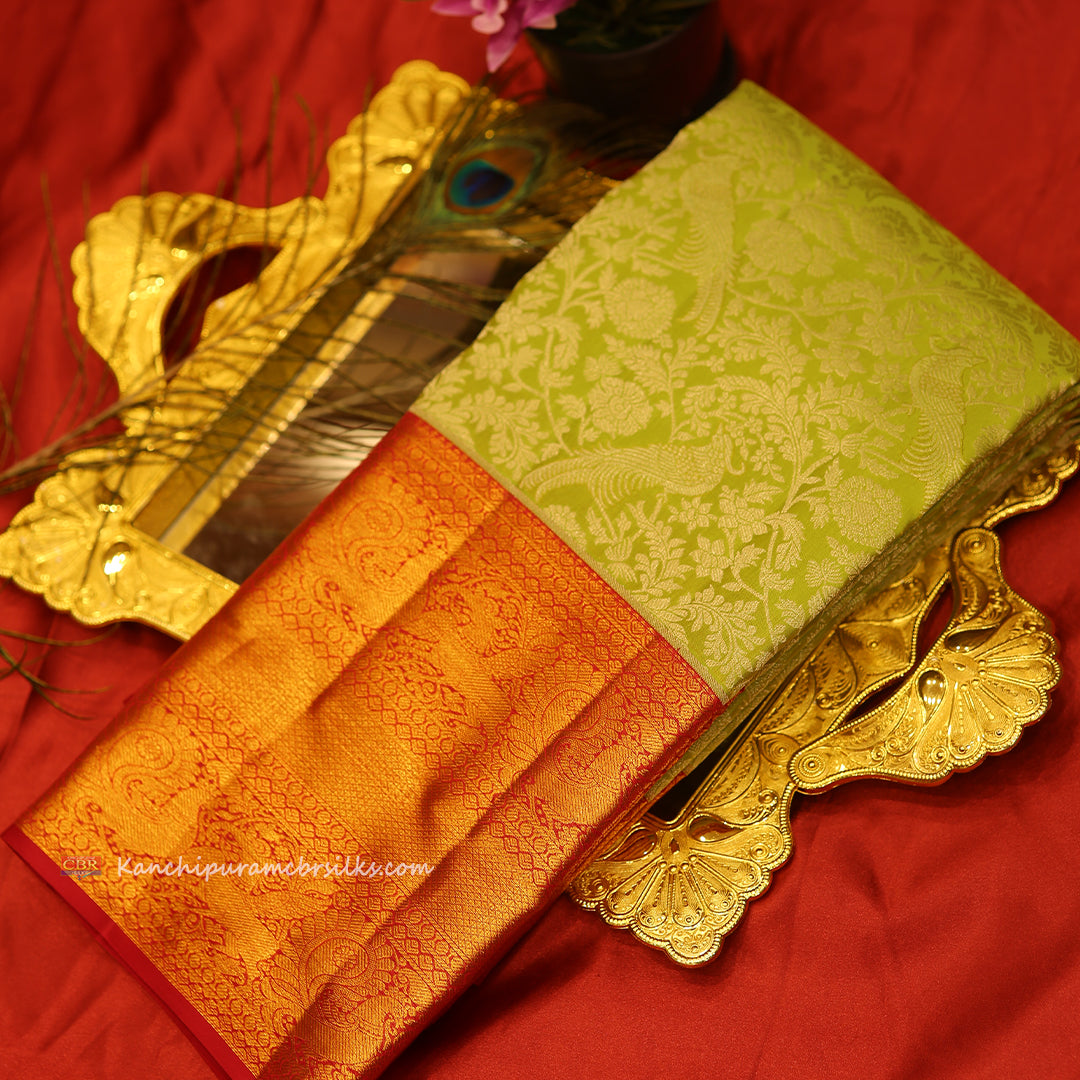 KANCHI LIME GREEN SAREE