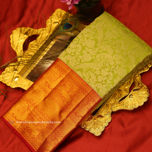 KANCHI LIME GREEN SAREE