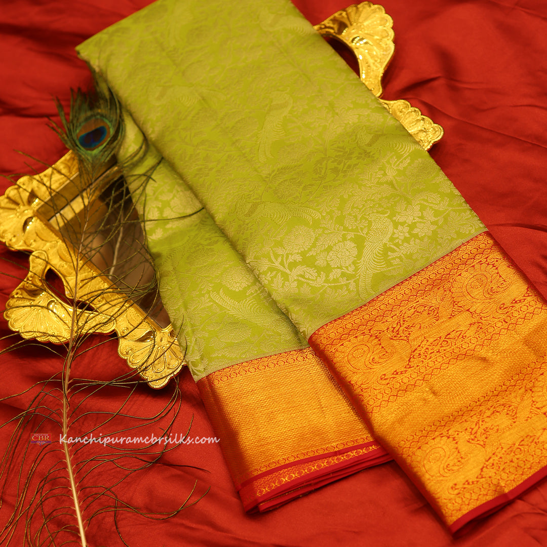 KANCHI LIME GREEN SAREE