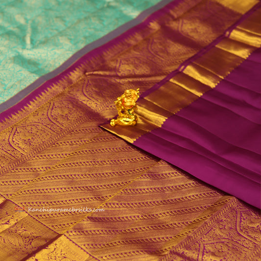 KANCHI AQUA BLUE SAREE