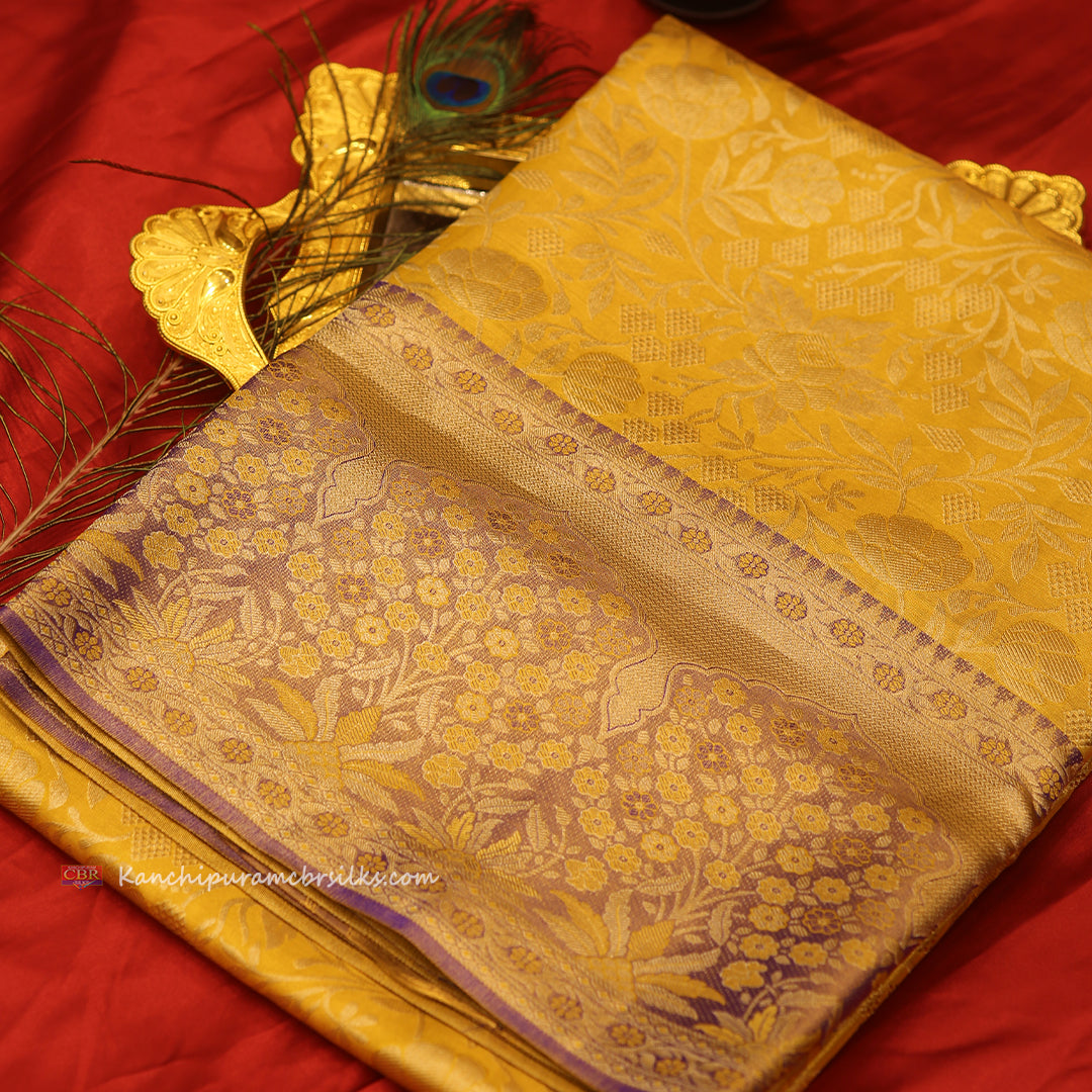 KANCHI YELLOW GOLD SAREE
