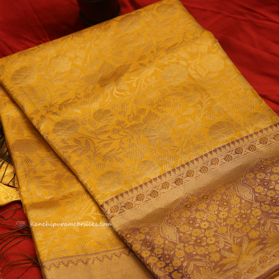 KANCHI YELLOW GOLD SAREE