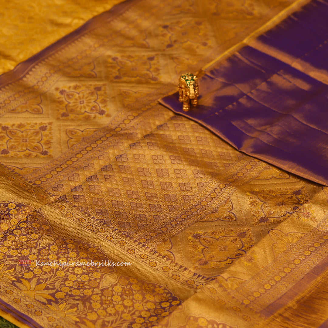 KANCHI YELLOW GOLD SAREE