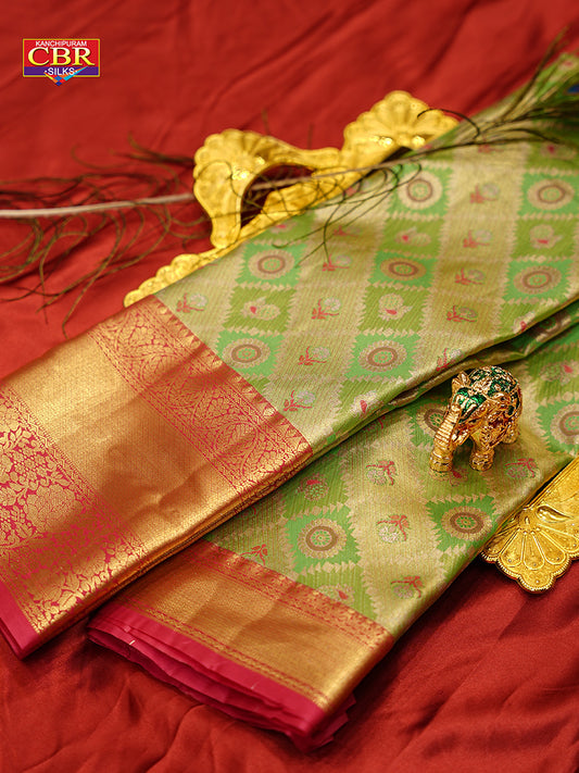 KANCHI GOLD GREEN SAREE