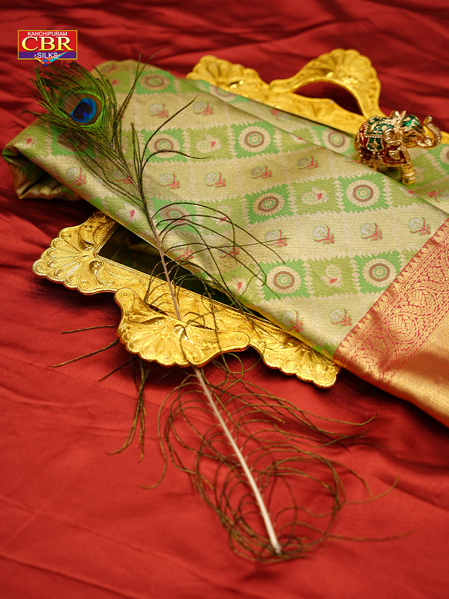 KANCHI GOLD GREEN SAREE