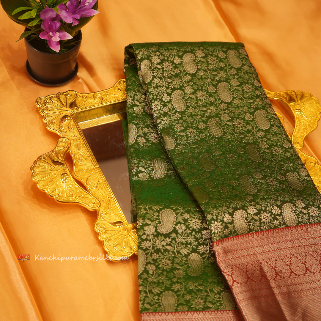 KANCHI DARK GREEN SAREE