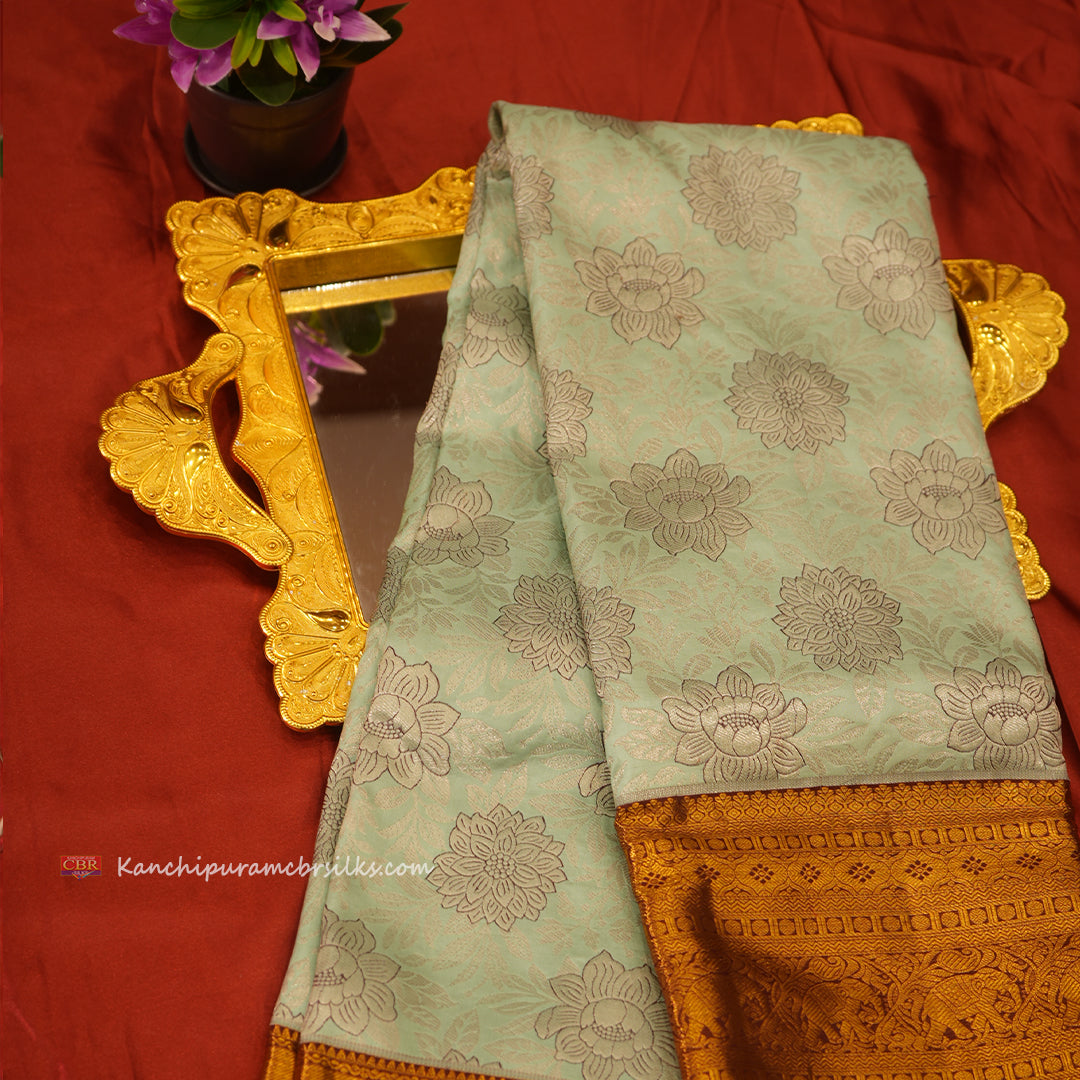 KANCHI LIGHT BLUE SAREE