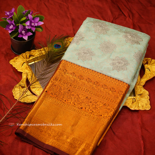 KANCHI LIGHT BLUE SAREE