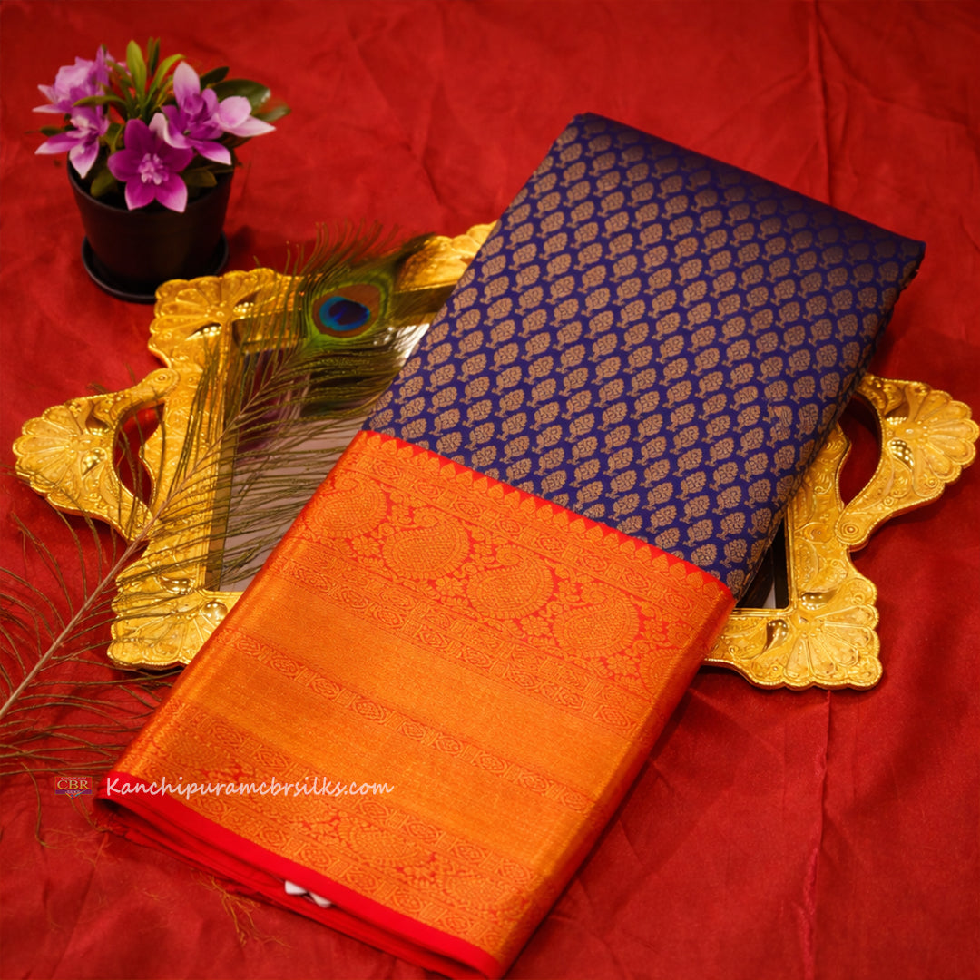 KANCHI NAVVY BLUE SAREE