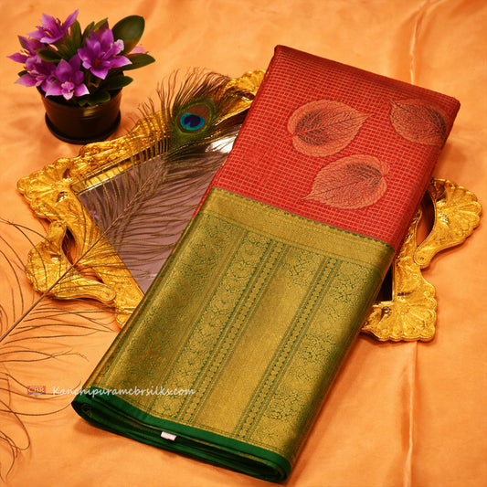 KANCHI RED MAROON SAREE